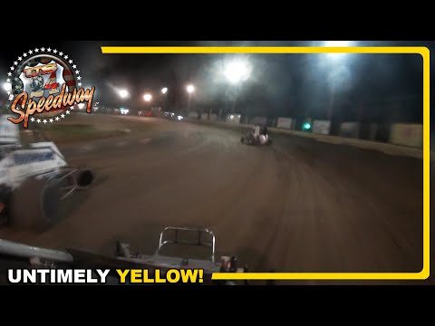 UNTIMELY YELLOW! - with the HART Outlaw Non-Wing Micro Series at US 24 Speedway: 7/2/2021 - dirt track racing video image
