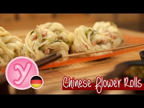 Asiatischer Snack - Chinesische FLOWER ROLLS // mit LAUCHZWIEBELN & SCHINKEN / Blumenrollen - UC990hStWQ3tgj1Zk_ASTRoQ