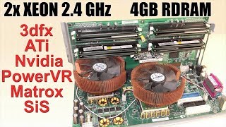 ATi - 3dfx - Nvidia - Matrox - SiS - PowerVR on 2x Xeon 2.4 GHz i860 RIMM - RETRO Hardware