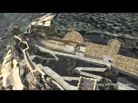 Castello di Roccascalegna, ricostruzione tridimensionale per Google Earth