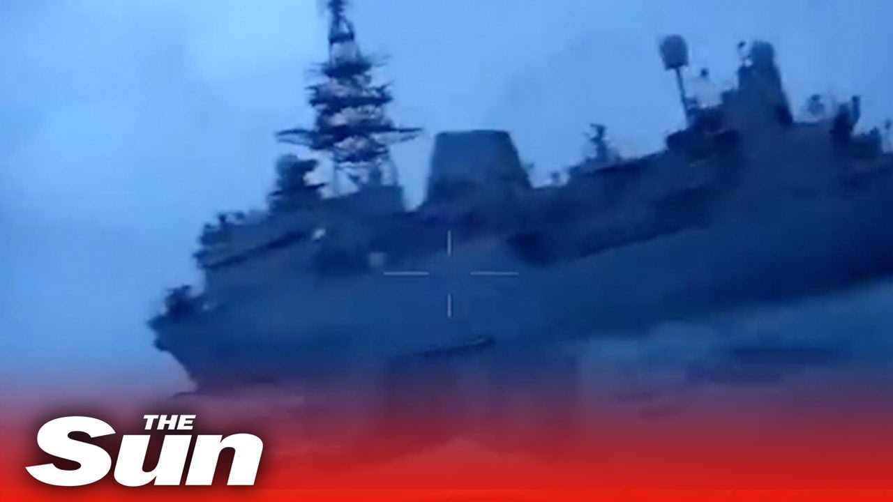 Ukrainian Kamikaze sea drone ‘crashes into Putin’s spy ship’
