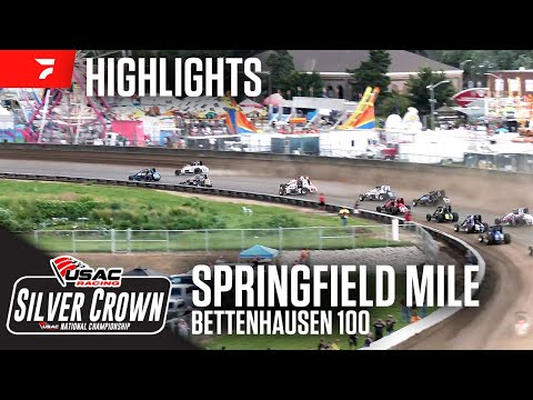 61st Bettenhausen 100 | USAC Silver Crown at Springfield Mile 8/17/24 | Highlights - dirt track racing video image