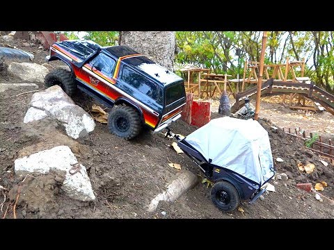 PULLING a TENT TRAILER in the Backyard Scale Trail Park - Team Raffee | RC ADVENTURES - UCxcjVHL-2o3D6Q9esu05a1Q