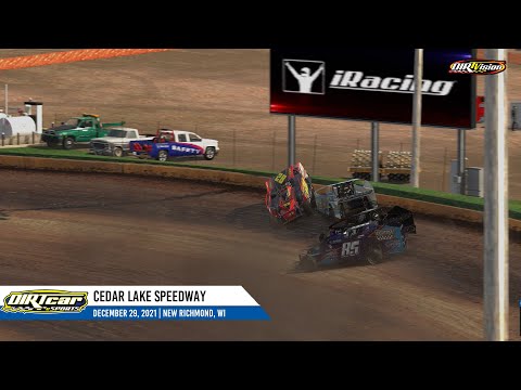 DIRTcar eSports 358 Modifieds Cedar Lake Speedway December 29, 2021 | HIGHLIGHTS - dirt track racing video image