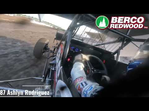 87 Ashlyn Rodriguez Qualifying Silver Dollar Speedway Fair Race - dirt track racing video image