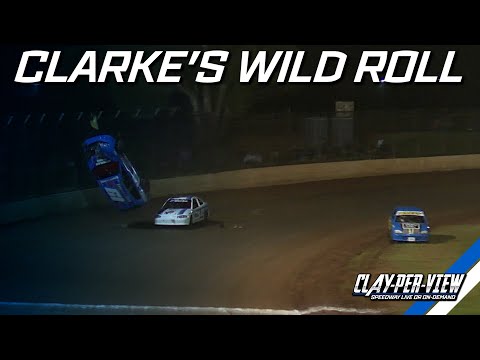Junior Sedans | Clarke's Big Rollover - Kingaroy - 12th Oct 2024 | Clay-Per-View - dirt track racing video image