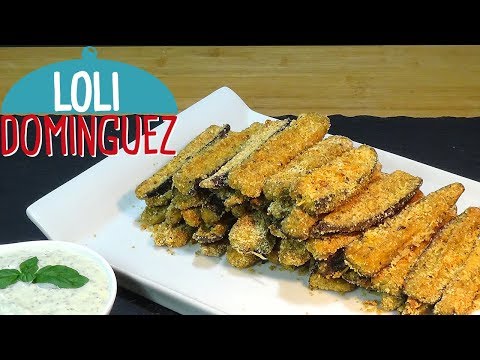 Berenjenas rebozadas al horno y salsa de yogur casera. RECETA FÁCIL Y RÁPIDA. Loli Domínguez - UC5ONfXPjWgqElh0NZaRJ1tg