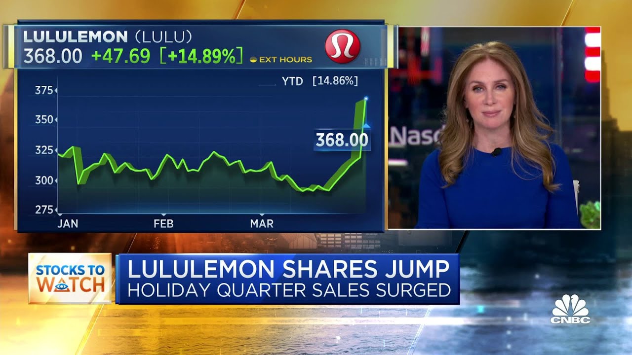 Lululemon shares jump after holiday sales surge