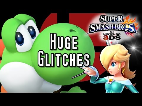 Super Smash Bros 3DS Huge GLITCHES! Big Yoshi, Giant Girls & Crazy Clipping! - UChnz1eAo9SfuDfqFZt1KFtA