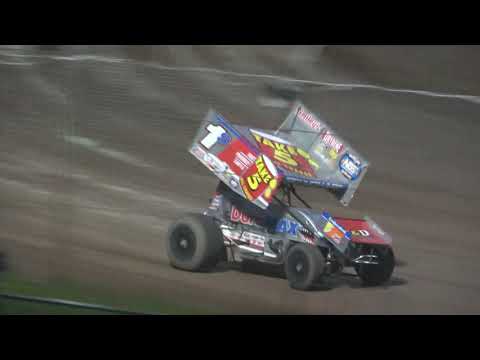 World Of Outlaws Pole Dash &amp; Feature - Cedar Lake Speedway 06/29/2024 - dirt track racing video image
