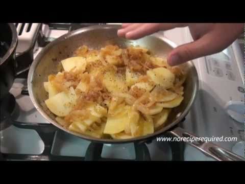 Potatoes Lyonnaise - NoRecipeRequired.com - UC2Kqui8VRpm1uMKl7QQGX2w