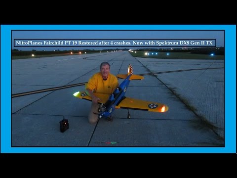 Fairchild PT 19 after 4 Crashes and with a new Spektrum DX8 Gen 2 Transmitter this time. - UCvPYY0HFGNha0BEY9up4xXw