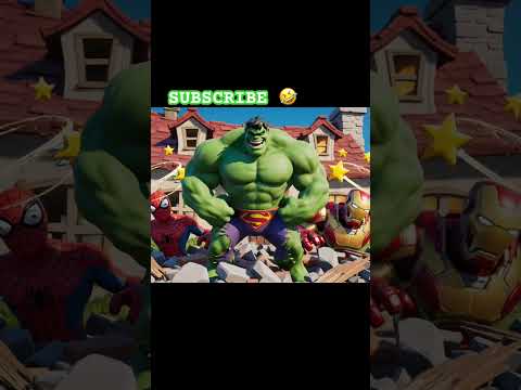 HULK PUNCH #youtubeshorts #funnycartoo #animatedcartoon #viral #hulk #spiderman #ironman #trending