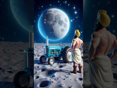 किसान पहुँचा चाँद पर 🚜🌙 #shorts #short #shortvideo #viral #funny #viralvideo #youtubeshorts #video