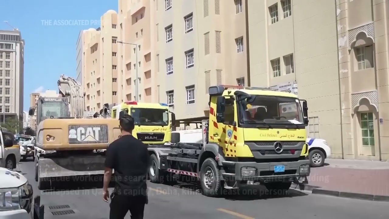 Evacuation after Qatar building collapse
