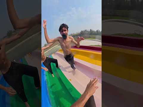 Bela ciao playground parkour waterslides chasing challenge pov