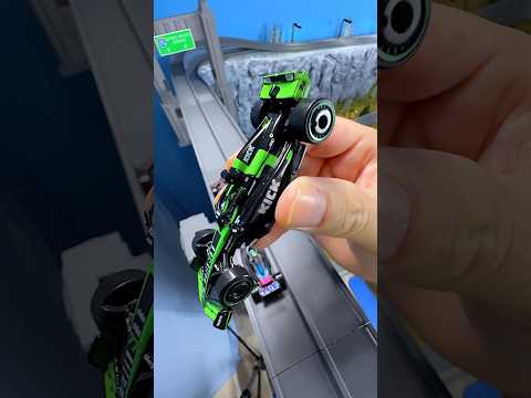 Racing the new premium HotWheels #f1 #f1hotwheels