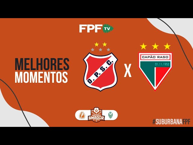Confira os melhores momentos de PILARZINHO 0X1 CAPÃO RASO pela semifinal (ida) da Série A do Amador da Capital 2025! Suburbana é na FPF TV! Curta, comente e compartilhe!

| Inscreva-se! |
Federação Paranaense de Futebol. Levando o nosso esporte até você!