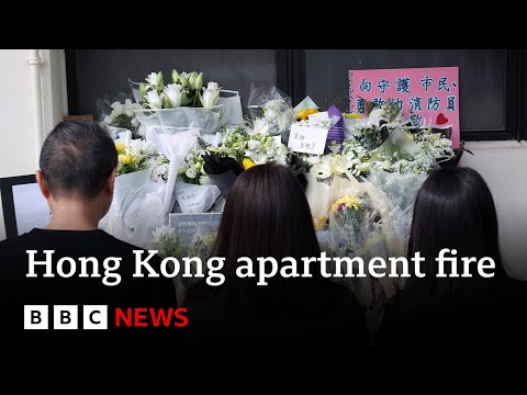 Three days of mourning begins after 128 killed in Hong Kong apartment fire | BBC News