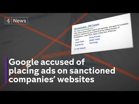 Google accused of placing adverts on adult entertainment and sanctioned companies' websites