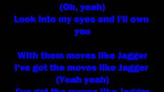 Maroon 5 Feat. Christina Aguilera - Moves Like Jagger (CLEAN VERSION) - Lyrics On Screen