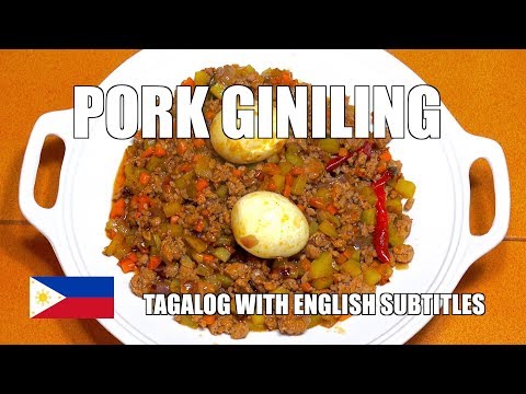 PORK GINILING - Giniling na Baboy - Pinoy Recipes - Tagalog videos - Filipino Food
