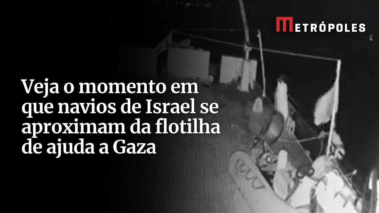Navios israelenses se aproximam da flotilha de ajuda a Gaza