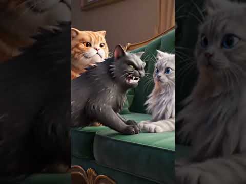cats are fighting | #shorts #trending #viral #cats #ai #funny