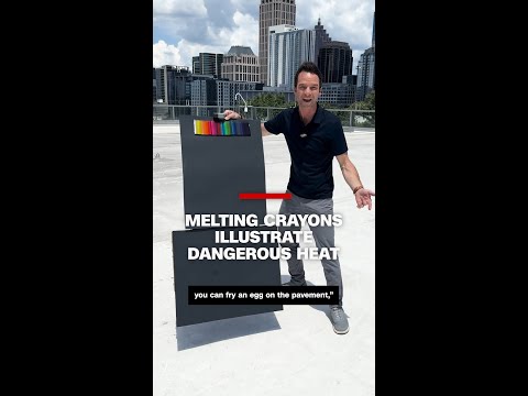 Melting crayons illustrate dangerous heat