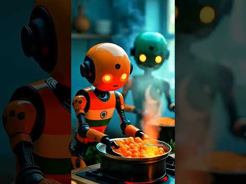 "Indian Robot vs Pakistani Robot ,Cooking Battle of Nations|Who Will Win?#indiavspakistan #ai#shorts