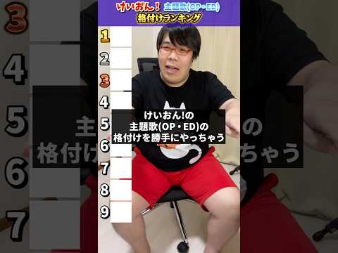 けいおん!の主題歌(OP・ED)の格付けを勝手にやっちゃうにょん #shorts