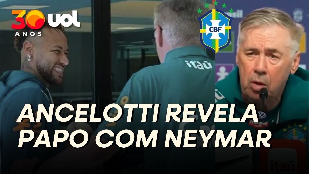 ANCELOTTI FALA COMO FOI O PRIMEIRO CONTATO COM NEYMAR APÓS CONVOCAÇÃO: 'ELE ENTENDEU SEU PAPEL'