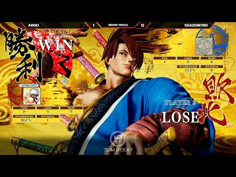 Samurai Shodown 7 [Grand Finals] - Pre-Release Tournament - Aroo (Yoshitora) vs Shadow780 (Ukyo) - UCjT9Hwh4twdfvFZCV1tIsCw
