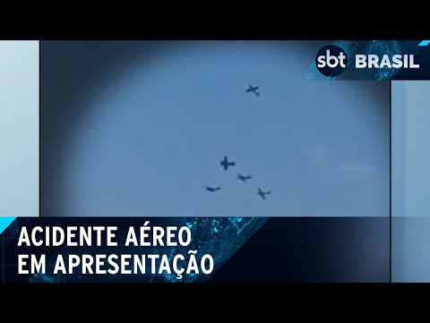 Aviões batem durante apresentação aérea no sul de Portugal | SBT Brasil (03/06/24)