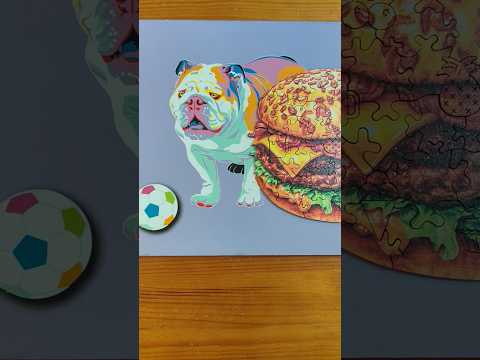 Burger 🍔 Wooden Jigsaw Puzzle #burger