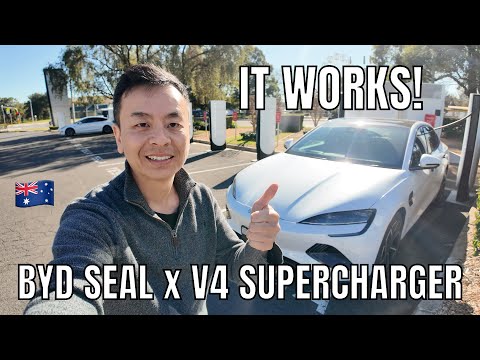 BYD Seal Tesla Supercharger V4 Experience Sydney Australia June 2024
