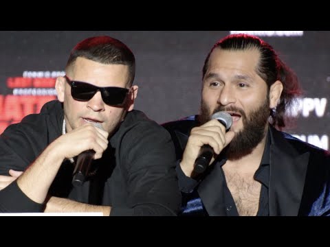 Nate diaz vs jorge masvidal full hilarious press conference and face off