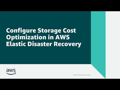 Configure Storage Cost Optimization in AWS Elastic Disaster Recovery | Amazon Web Services