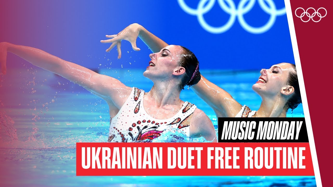 🇺🇦 Ukrainian Duo Make Waves with Golden Artistic Swimming Routine | Tokyo 2020
