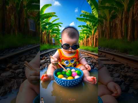 ❤️ Evolution of Baby: Train Meets on Baby for Food Eating #cat #cute #love #shorts BabyLos 119