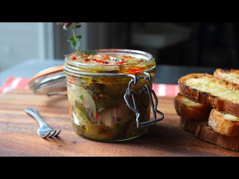 Eggplant Escabeche Recipe - Spicy Preserved Eggplant Relish - Cold Eggplant Salad - UCRIZtPl9nb9RiXc9btSTQNw