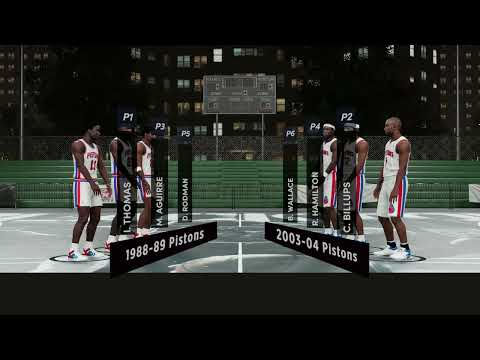 1989 Detroit Pistons vs 2004 Pistons • 3-on-3 Blacktop Simulation video clip
