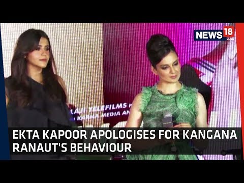 Video - Bollywood Controversy - Ekta Kapoor Apologises After Kangana Ranaut’s Spat With Journalist