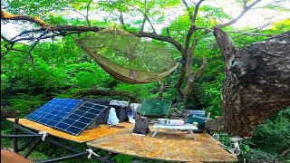 Thumbnail for the video "I went to a place where no one comes in a small boat and made a secret base in a tree!" from NORA JP FISHING