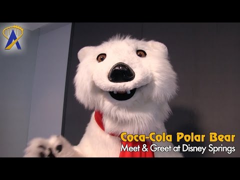 Coca-Cola Polar Bear character meet and greet at Disney Springs Coke Store - UCFpI4b_m-449cePVasc2_8g