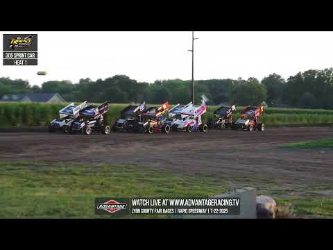 Lyon County Fair Races | Rapid Speedway | 7-22-2025 - dirt track racing video image
