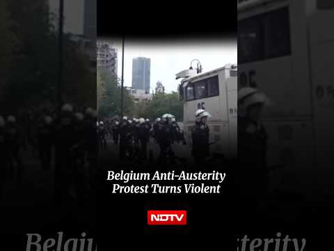 Belgium Anti-Austerity Protest Turns Violent As Masked Demonstrators Clash With Riot Police
