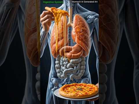 Digestive System Explained with AI Art | Human Stomach Function Visualization