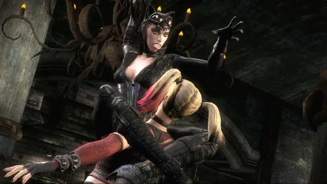 Injustice Gods Among Us Arkham Catwoman Vs Arkham Harley Quinn