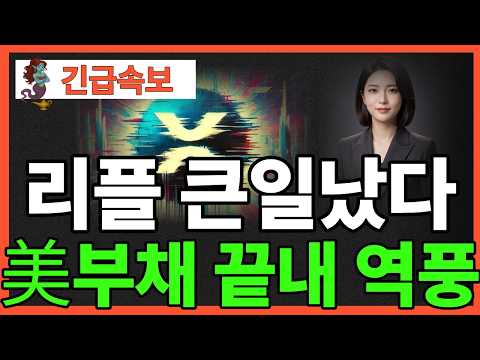 ※긴급뉴스※리플 큰일났다 미국 부채 끝내 한계 도달했다... 코인 시장에 영향은?